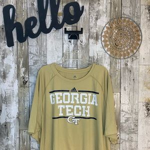 Georgia Tech adidas gold tshirt
